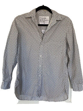 Frank And Eileen “Joedy” Women’s Button Up Long Sleeve Airplane Print Sz XS